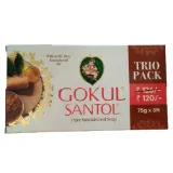 Gokul Santol Pure Sandalwood Soap (Pack of 3-Each 75g)